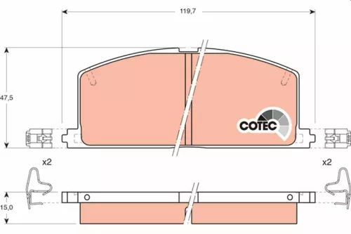 Bremsbelagsatz, Scheibenbremse